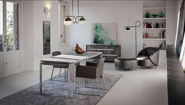 Кресло с подлокотниками из ткани Pandi CORTEZARI 706 фабрика CORTE ZARI из Италии. Фото №4