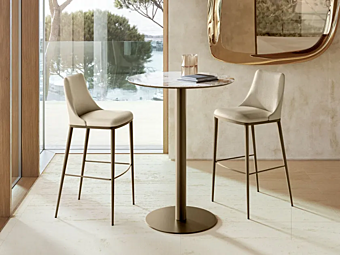 Круглый высокий барный стол из керамики Eforma Cilindro Bistrot фабрика Eforma из Италии