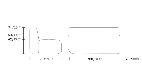 Модульный диван из ткани с мягкой спинкой KETTAL Sofa O A2O39IZQ00, A2O39DER00, A2439DER0L, A2439IZQ0L, A2439TO10L, A2439DERXL, A2439IZQXL, A2439TO1XL фабрика KETTAL из Италии. Фото №12