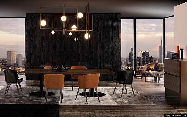 Стол MINOTTI Bellagio "Dining" Pewter  фабрика Minotti из Италии. Фото №2