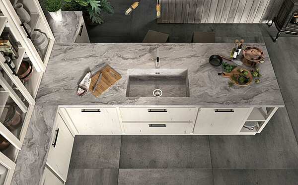 Кухня с полуостровом из материала LUBE CUCINE Provenza 10 фабрика LUBE CUCINE из Италии. Фото №3