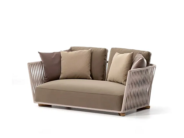 Диван с обитой спинкой на два места из ткани KETTAL GRAND BITTA KS7003100 фабрика KETTAL из Италии. Фото №3