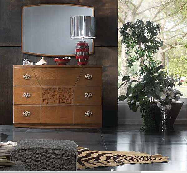 Зеркало с рамой из массива дерева BELLUTTI E1102 фабрика BELLUTTI из Италии. Фото №6