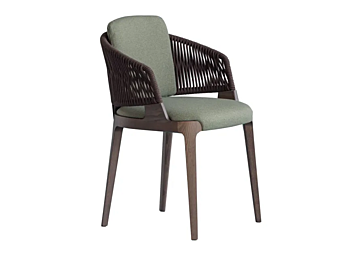 Кресло с обивкой из ткани и подлокотниками POTOCCO Velis 942/PAR фабрика POTOCCO из Италии