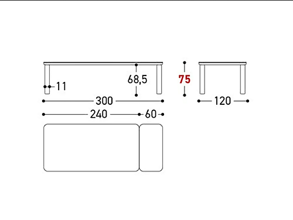 Расширяющийся садовый стол из алюминия с керамической или HPL столешницей VARASCHIN Customade 25325 фабрика VARASCHIN из Италии. Фото №11