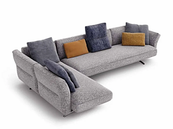 Секционный диван с мягкой спинкой из ткани Art Nova Cosy фабрика Art Nova из Италии
