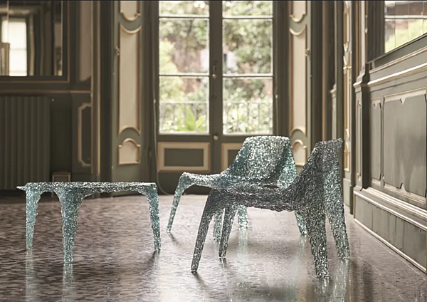 Кресло из поликарбоната с подлокотниками Edra  Veronica фабрика EDRA из Италии. Фото №4