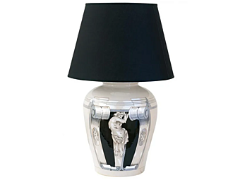 Настольная лампа из керамики ручной работы Michelangelo L_Antica Deruta MC/547L/45