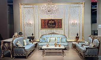 Классическая композиция из темного ореха с золотым и синим покрытием Modenese Gastone фабрика MODENESE GASTONE из Италии