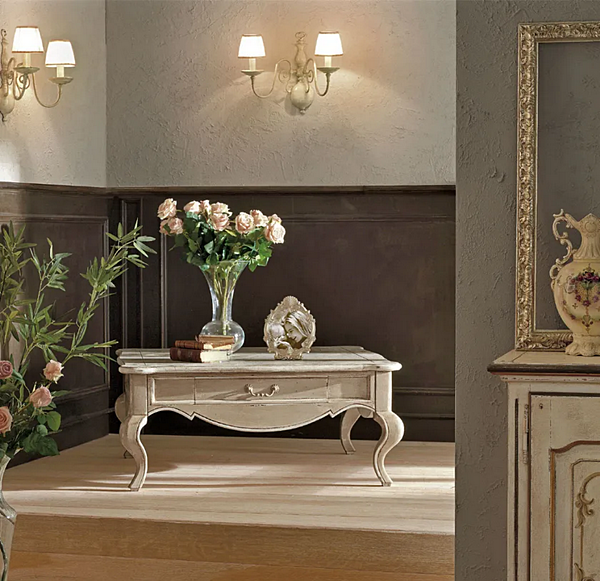 Журнальный стол из массива дерева квадратный Interiors Italia PR605 фабрика Interiors Italia из Италии. Фото №4