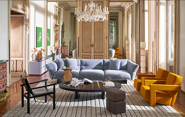 Овальный кофейный стол из дерева и стекла коллекции CASSINA Monta фабрика CASSINA из Италии. Фото №4
