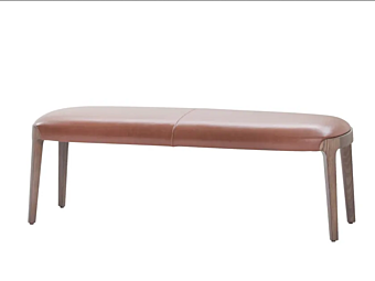 Обитая кожаная скамья POTOCCO Velis 942/O2 фабрика POTOCCO из Италии