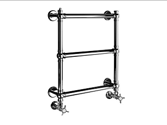 Вертикальный настенный полотенцесушитель из латуни Gaia Mobili Singapore фабрика GAIA из Италии