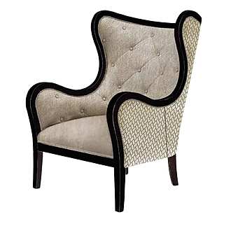 Кресло из массива дерева с мягкой обивкой DECORA ( LCI STILE) N036C