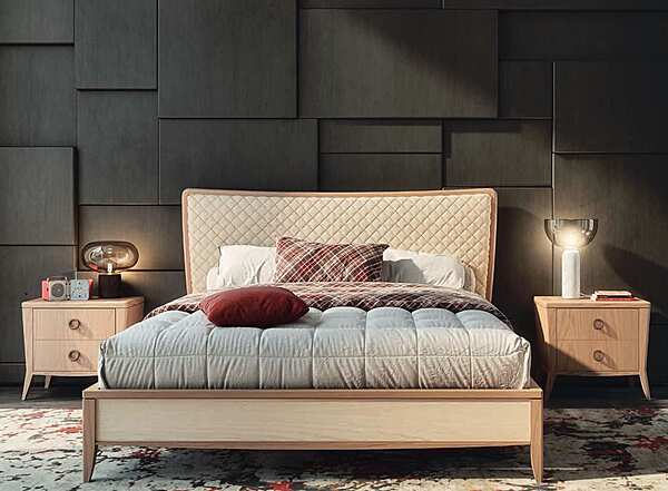 Кровать из массива дерева с мягкой обивкой BELLUTTI 1313T/G фабрика BELLUTTI из Италии. Фото №2