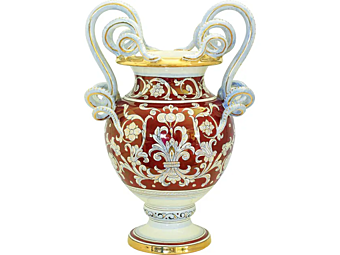 Керамическая ваза Lustro Rubino L'Antica Deruta LR/2106/60 фабрика L'Antica Deruta из Италии