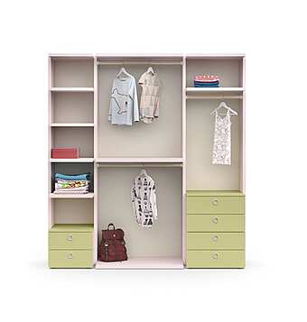 Шкаф-купе с открытой системой хранения NIDI Walk-In Closet Demo фабрика nidi из Италии