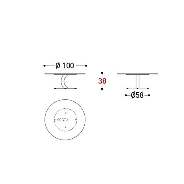 Круглый стальной садовый боковой столик VARASCHIN Flexion 25170 фабрика VARASCHIN из Италии. Фото №8