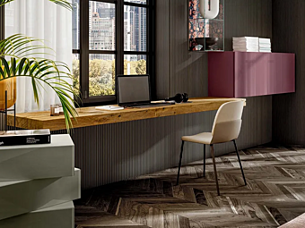 Секционный письменный стол из дерева LAGO 1258 для домашнего офиса фабрика LAGO из Италии