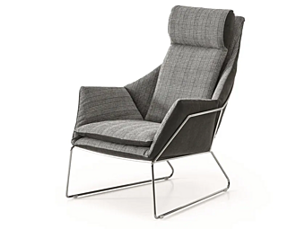 Кресло с мягкой спинкой из ткани SABA New York Bergere 2151