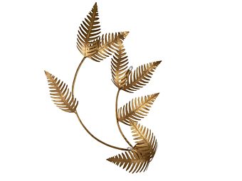 Настенная лампа из металла с фиолетовыми листьями крупная Abrissi Fern 11236