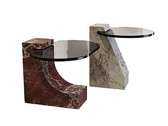 Круглый кофейный стол из стекла BAXTER Verre Particulier фабрика BAXTER из Италии