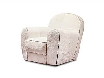 Кресло с мягкой спинкой из материала Мутон BAXTER Amburgo Baby Special Edition фабрика BAXTER из Италии
