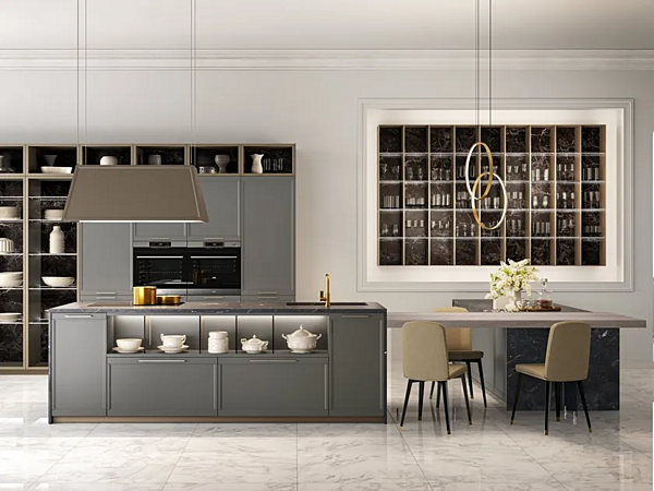 Кухня с ручками из материала LUBE CUCINE Flavour 1 фабрика LUBE CUCINE из Италии. Фото №1