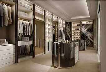 Современная гардеробная из лакированного дерева BIZZOTTO ITALIA Ikat CABINA ARMADIO фабрика Bizzotto Italia из Италии