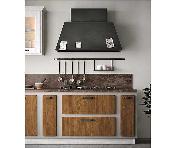 Деревянная кухня с ручками LUBE CUCINE Rebecca 7 фабрика LUBE CUCINE из Италии. Фото №2