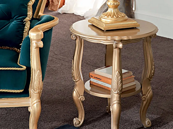 Круглый боковой стол с встроенной газетницей MODENESE GASTONE 13648 фабрика MODENESE GASTONE из Италии