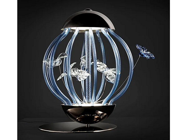 LED настольная лампа из стекла с решеткой MULTIFORME CAGE LM2023 фабрика MULTIFORME из Италии. Фото №1