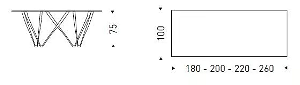 Прямоугольный стол из дуба коллекции SEDIT Wave WAVF12 фабрика SEDIT из Италии. Фото №3