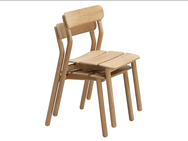 Кресло для сада из тика Kristalia Stria 05STR01 фабрика Kristalia из Италии. Фото №2