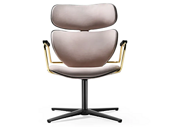 Кресло с подлокотниками из нубука Black Tie Asia ASI10SW фабрика Black Tie из Италии