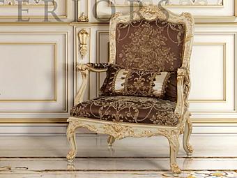 Кресло с подлокотниками из ткани MODENESE GASTONE 15401