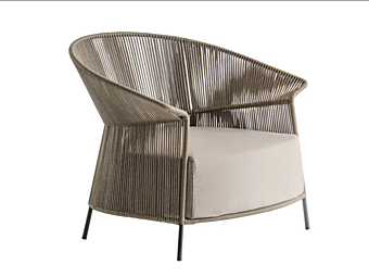 Кресло с подлокотниками из каната POTOCCO Ola 923/PL фабрика POTOCCO из Италии