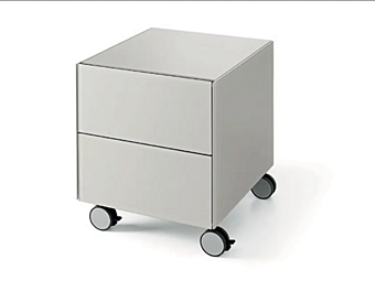Офисный ящик на колесах из стекла и металла Gallotti&Radice Air Drawer фабрика Gallotti & Radice из Италии