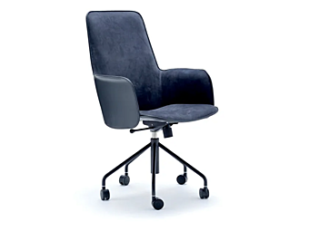 Кресло с обитой спинкой из кожи и регулируемой высотой FASEM Electa TALL BG фабрика FASEM из Италии