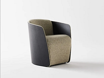 Кресло с обивкой из ткани и деревянным каркасом Nube Italia SIR N175002