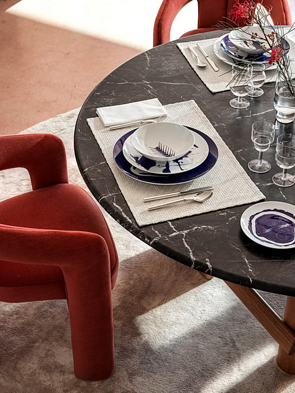 Набор из 2 фарфоровых подставных тарелок CASSINA Neige GNR CP 03 фабрика CASSINA из Италии. Фото №12