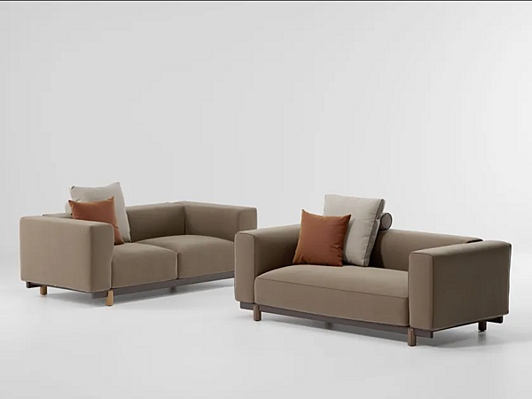 Диван на два места с обитой спинкой из ткани KETTAL MOLO KS4200100 фабрика KETTAL из Италии. Фото №1