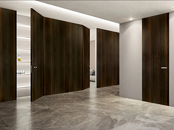 Деревянная боiserie с дверью BARAUSSE Tabacco