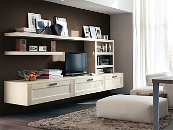 Настенная секция для хранения из массива дерева LUBE CUCINE Georgia фабрика LUBE CUCINE из Италии