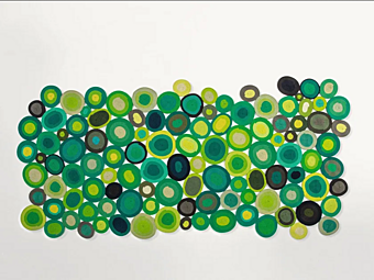 Коврик ручной работы с геометрическим рисунком PAOLA LENTI Ellissi TAEL01 фабрика PAOLA LENTI из Италии