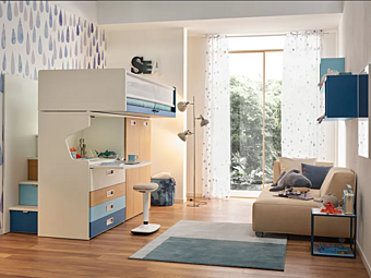 Деревянный спальник с обитой спинкой MORETTI COMPACT LOFT KC511 Деревянный спальник с обитой спинкой MORETTI COMPACT LOFT KC511 фабрика MORETTI COMPACT из Италии