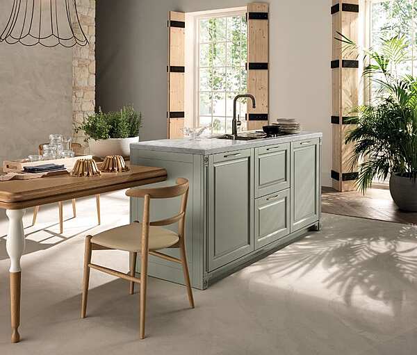 Кухня с островом из материала ASTER CUCINE Portrait DOLCEMENTE фабрика Aster Cucine из Италии. Фото №3