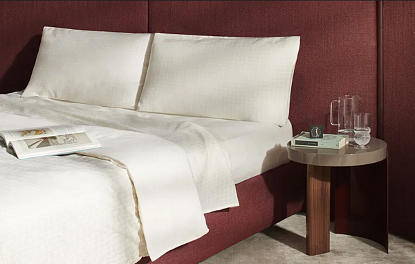 Комплект постельного белья из жаккардового сатина однотонный CASSINA FRAME ROOD фабрика CASSINA из Италии. Фото №2