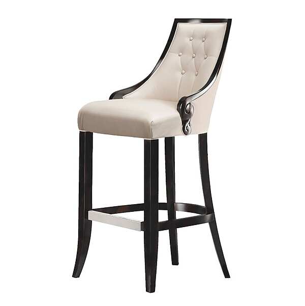 Барный стул из массива дерева с мягкой обивкой DECORA ( LCI STILE) MN16C фабрика DECORA ( LCI STILE) из Италии. Фото №1