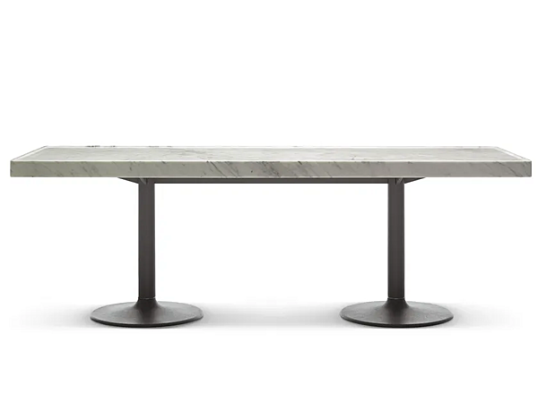 Прямоугольный стол из мрамора и чугуна CASSINA 11 Table Pieds Corolle 011 фабрика CASSINA из Италии. Фото №1